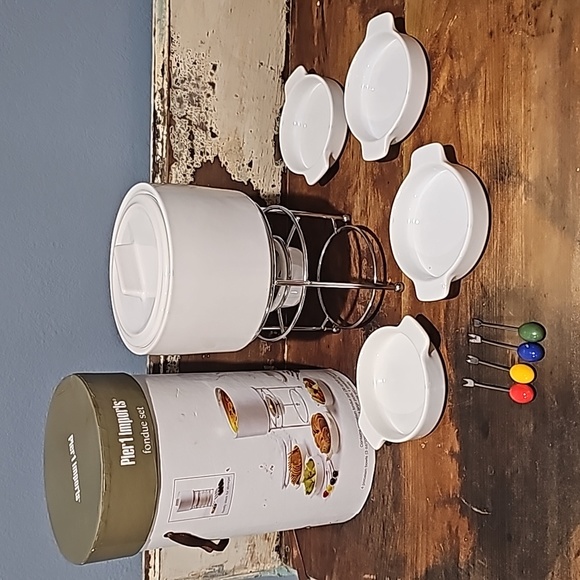 Pier 1 Kitchen Pier One Imports Complete Fondue Set Poshmark